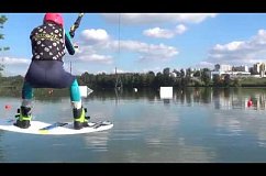 Wakeboarding on Vajgar lake in Jindřichův Hradec