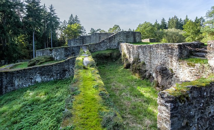 Ruine der Burg Kozí Hrádek (Ziegenburg) bei Tábor