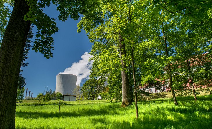 Bird trail at the nuclear power plant Temelín