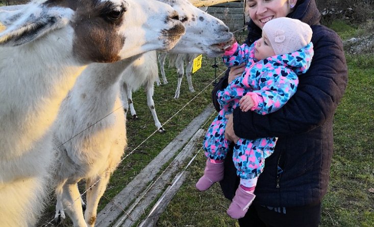 S lamou na procházku